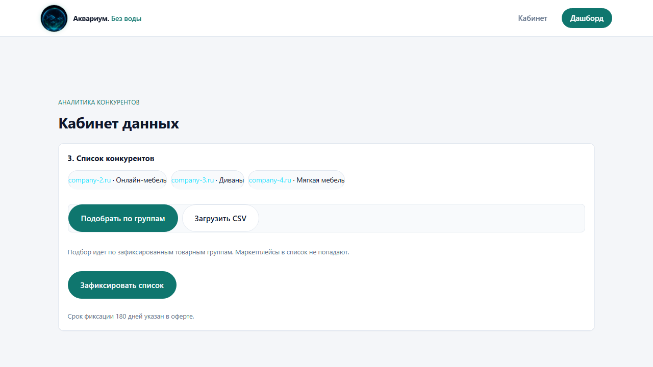 Скрин: рекомендованный список